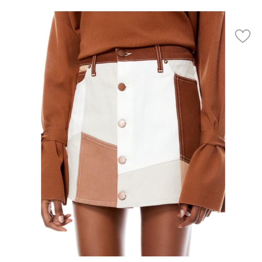Alice & Olivia Colorblock pattern mini skirt - Picture 1 of 7
